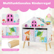Barnhusformad – bokhylla Dollhouse i trä med förvaringslådor – 2 62 x 30 x 72 cm – Färgglad