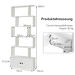 Bokhylla – Ståhylla med dörrar Rumsavdelare nivåer – 183 x 70 x 23 cm 5 – Vit