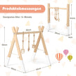 Baby – Play Arch Trä Lek Trapets Fällbar Gym – 60 x 44 x 60 cm – Vit