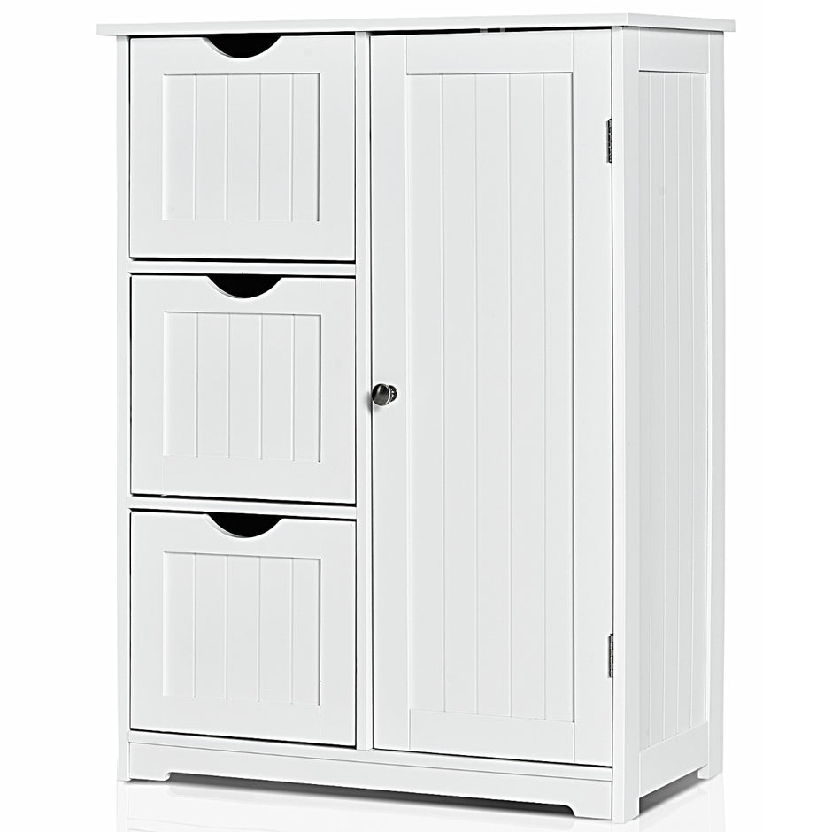 Badrumsskåp – Förvaringsskåp med lådor – 3 60 x 30 x 81 cm – Vit