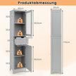 Badrumsskåp – med dörrar och låda Fristående högskåp – 2 1 40 x 30 x 170 cm – Grå