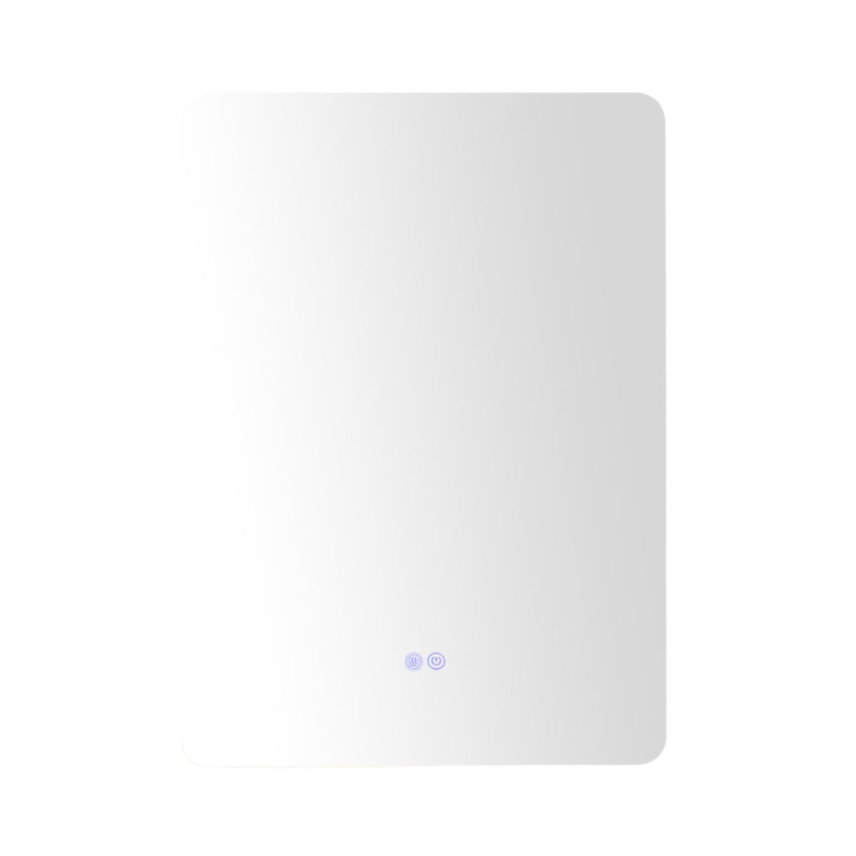LED badrumsspegel – med belysning och pekknapp minnesfunktion väggspegel – 70 x 50 cm – Silver