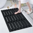 Golvelement – för soldusch WPC golvplatta trädgårdsdusch – 100 x 60 x 2,5 cm – Svart