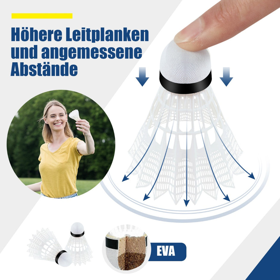 Badmintonnät – med stativ, höjdjusterbart fjäderbollar och bärväska – 2 310 x 102 x 89-155 cm – Svart