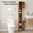 Badrumsskåp – med belysning och låda glasskivor Smalt – 3 – Vintage