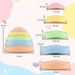 Balansstenar – för barn Halkfria stapelstenar med en belastningskapacitet på upp till Flodstenar Macaron Pentagon – 80 kg – Flerfärgad