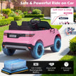 12V – Land Rover Barn Elbil Fjäderdrift LED Musik Trådlöst från år – 3 – Rosa