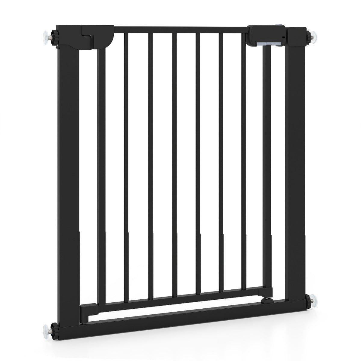 Trappskydd – utan borrning med bredd, självstängande dörrskydd, – 75-82 cm . – Svart