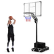 Basketbåge – utomhus Höjdjusterbart basketstativ med hjul – 135/143-305 cm 2 – Svart