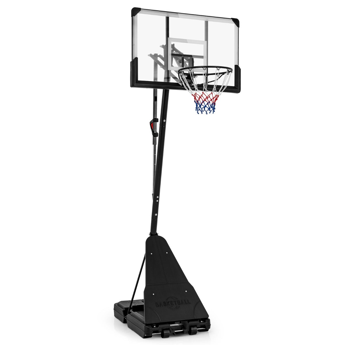 Basketstativ – höjdjusterbar basketkorg utomhus med – 150-305 cm – Svart