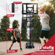 Basketställ – med nät och hjul Höjdjusterbar – 130-305 cm 2 – Svart