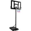 Basketställ – med nät och hjul Höjdjusterbar – 130-305 cm 2 – Svart