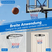 Basketbåge – med ring och nät för dörr inomhus mini – Ø 45 cm – Svart