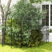 pack – metall spaljé fristående trädgårdsgärde för stickning – 2 180 x 50 cm – Svart