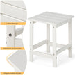 Sidobord – väderbeständigt HDPE Adirondack – 36 x 36 x 47 cm – Vit