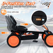 Barn – Gokart Med Justerbar Sittplats Pedal Framåt Bakåt Däck Utomhus För År – 3-8 – Svart