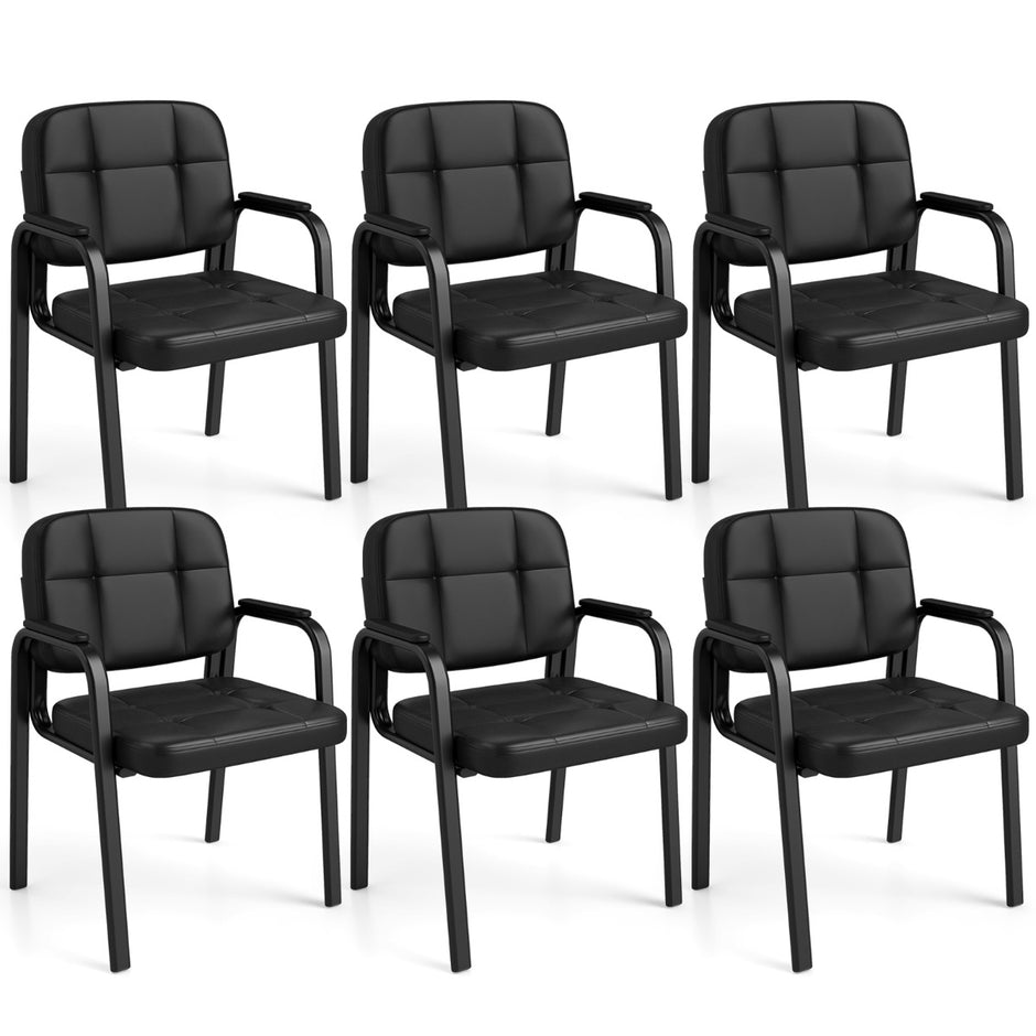 pack – konferensstolar med stoppade armstöd, kontorsstolar och besöksstolar i – 6 – Svart