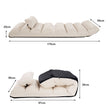 Golvstol – vägs justerbar mockaklädd – 5 175 x 55 x 20 cm – Beige