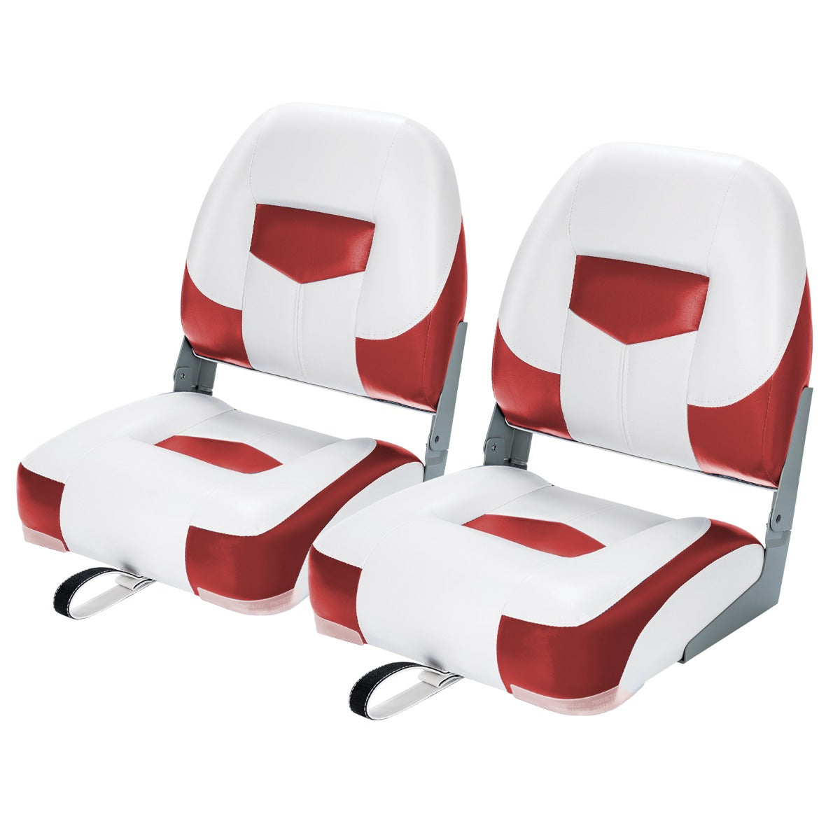 Set – med hopfällbara båtsäten tjock svampstoppad styrstol – 2 11 cm – Röd