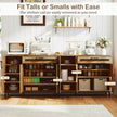 Buffet – Sideboard Sidobord Trästort lantliv Förvaringsskåp – 120 cm – Natur