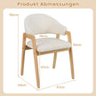 pack – moderna matsalsstolar köksstolar med vadderad sits och ergonomisk ryggstöd – 2 – Vit