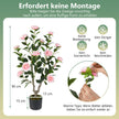 Konstgjord – träd med blommor konstväxt i kruka Kamelia – 90 cm – Rosa
