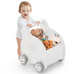 Baby – gåvagn hjälpmedel skjutleksak hjuls barnvagn i elefantform – 4 – Vit