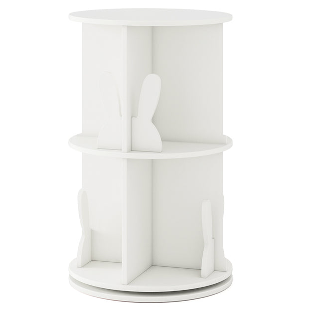 Vridbart – bokhylla barn med nivåer och kaninavskiljare grader – 2 360 40 x 40 x 65 cm – Vit