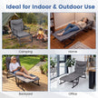 i – Trädgårdslounge med huvudstöd och Justerbart Ryggstöd Vikbar Sollounge – 3 1 180 x 66,5 x 38 cm – Grå-svart