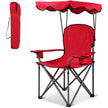 Fällbar – fiskestol med mugghållare för Patio Beach Camping – 96,5 x 67,5 x 130 cm – Röd
