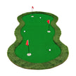 Golfputtningsmatta – Professionell golfträningsmatta med hål och golfbollar för hemmet – 3 300 x 150 cm – Grön
