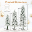 pack – konstgjorda julgranar cm, och med belysning, snöbeströdda grenar, gröna – 3 90 120 cm 150 cm – Grön