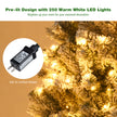 Julgran – med snö Premium PVC nålar LED ljus Konstgjorda jul – 180 cm – Grön och vit