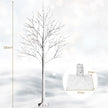 Konstgjord – björk med varmvita LED lampor för julvit – 48 180 cm – Vit