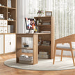 Skrivbord – med bokhylla Datorbord hyllor PC Kontorsbord naturell – 6 – Natur