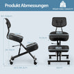 Ergonomisk – knä stol med sned sits för smärtlindring ortopedisk – Svart