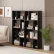 Bokhylla – med hyllplan Stativhylla fack Kubhylla – 4 8 60 x 20 x 120 cm – Svart