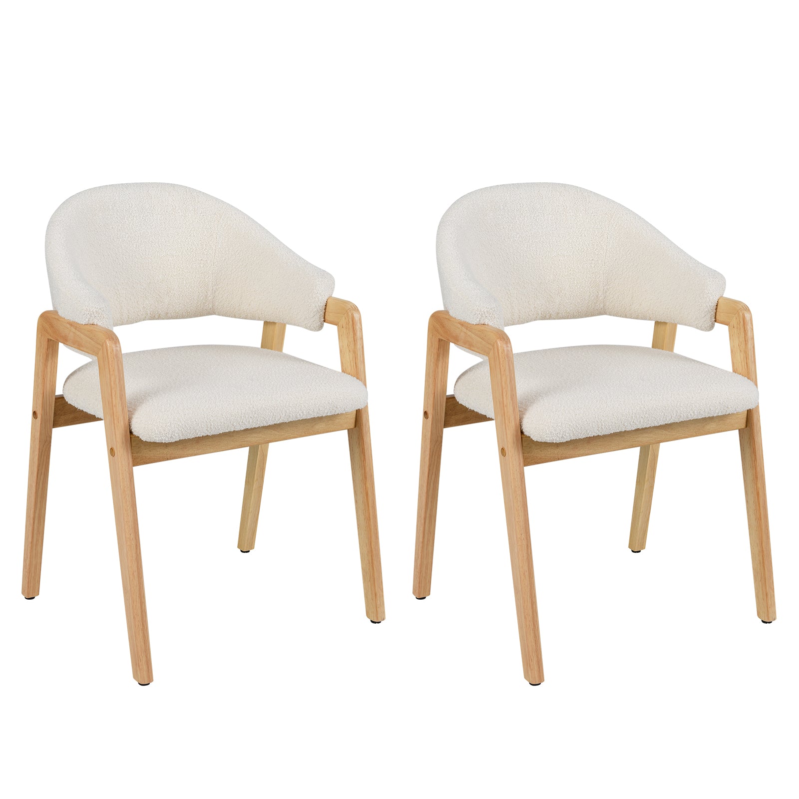 pack – moderna matsalsstolar köksstolar med vadderad sits och ergonomisk ryggstöd – 2 – Vit
