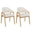 pack – moderna matsalsstolar köksstolar med vadderad sits och ergonomisk ryggstöd – 2 – Vit