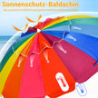 Strandparasoll – Utomhusparasoll i aluminium Lutbart uteplatsparaply Färgglatt – 243 cm – Färgglad