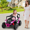 Barn – 12V elbil med fjärrkontroll Elektrisk UTV lastbil – Rosa