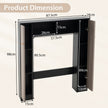 Badrumshylla – för över Toalett dubbeldörr WC Skåp med öppen Fack – 2 – Svart