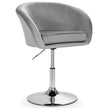 Swivel – Velvet Chair Höjdjusterbar barpall med runt ryggstöd och elastisk sits – Grå