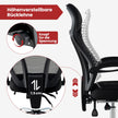 Ergonomisk – kontorsstol i mesh med fotstöd och höjdjusterbart fällbart ryggstöd Executive – Svart