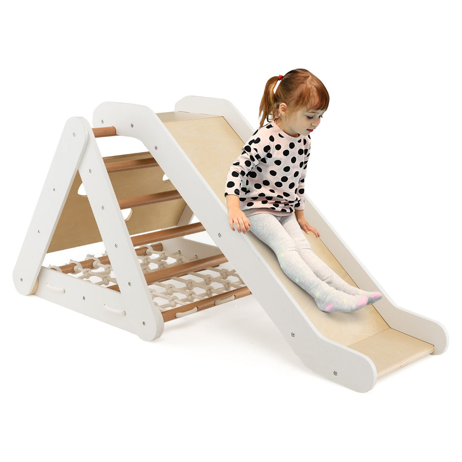 Klätterleksak – för småbarn Triangulär i klätterställning med ramp – 4 1 62,5 x 64 x 57,5 cm – Trä