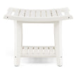 Duschbänk – Vattentät duschpall med böjd sits – 60,5 x 34 x 48 cm – Vit