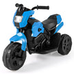 6V – Barnmotorcykel Hjul Elektro Med LED Scheinwerfer Fotpedal Batteridriven Lekfordon – 3 – Mörkblå