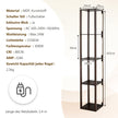 Golvlampa – Hylla Modern Stålampe med stegs dimbara LED lampor – 3 163 cm – Brun