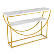 Smalt – konsolbord med marmorplatta nivåer soffbord entrébord – 2 120 x 30 x 80,5 cm – Vit