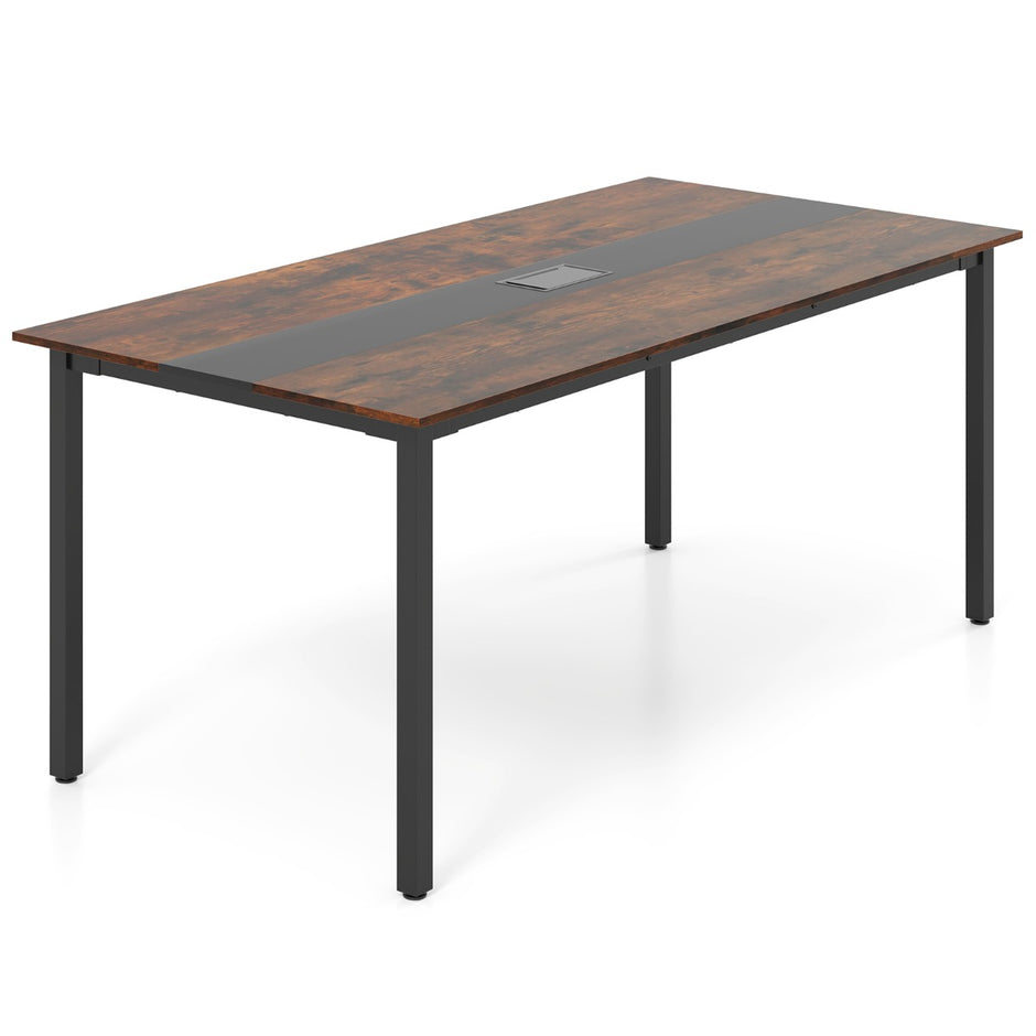 Konferensbord – för personer mötesbord rektangulärt seminarbord – 8-10 180 x 90 cm – Brun